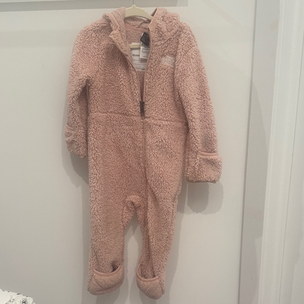 North face baby Campshire one piece - pale pink - 12-18months